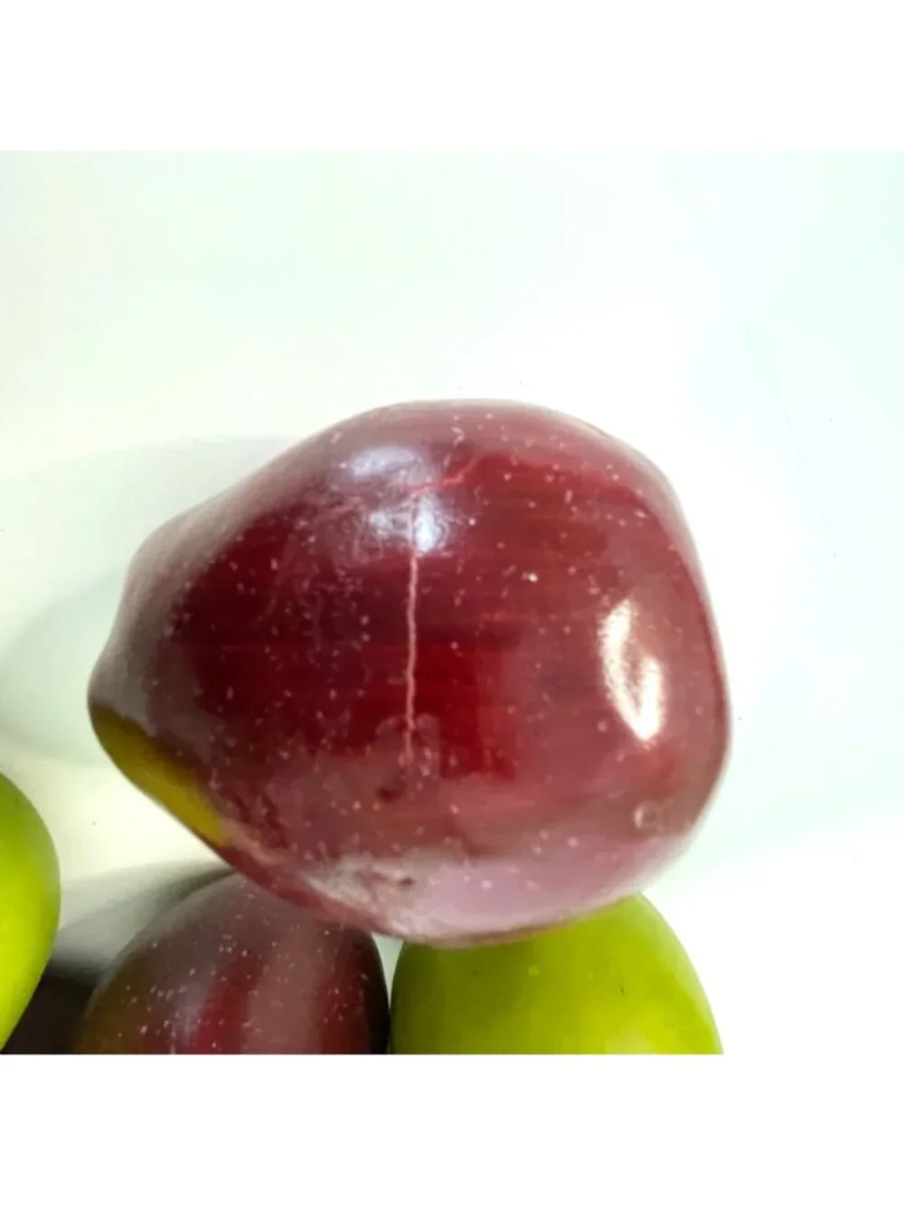 Artificial Faux Fruit Fake Apples Red Green 10 pcs Plastic and Foam 2.5